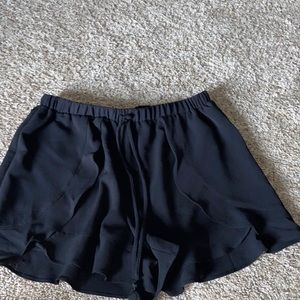 Black Flare Shorts